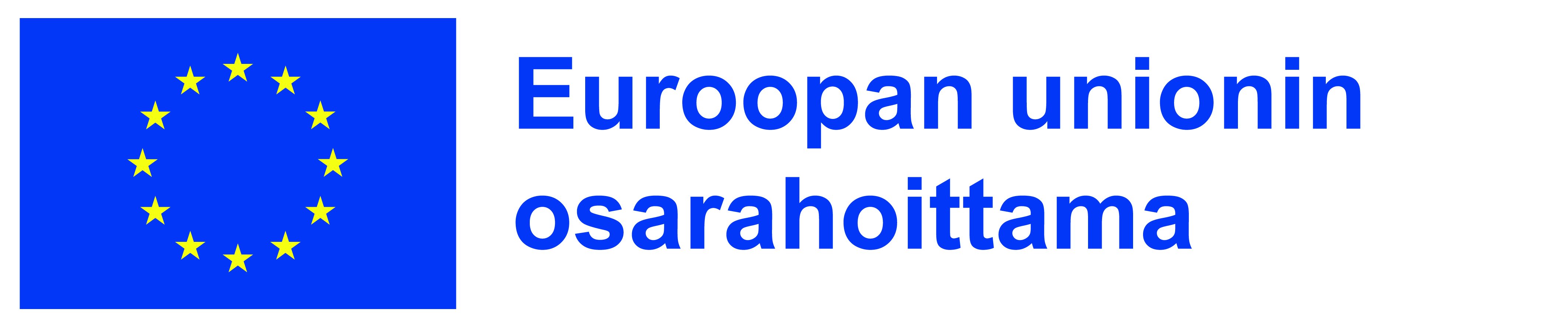 Euroopan unionin logo ja Euroopan unionin osarahoittama -teksti.