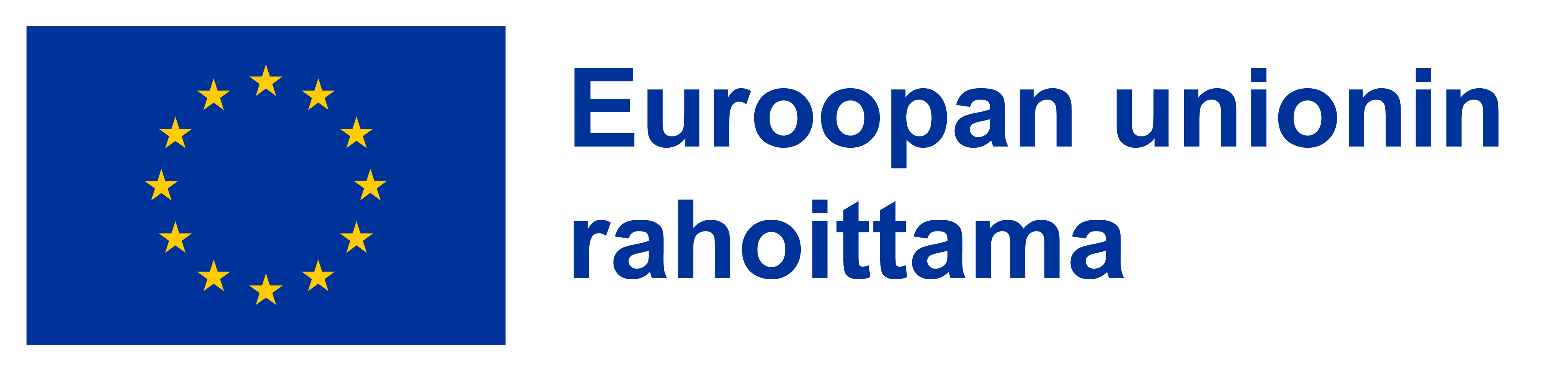 EU-logo ja teksti Euroopan unionin rahoittama