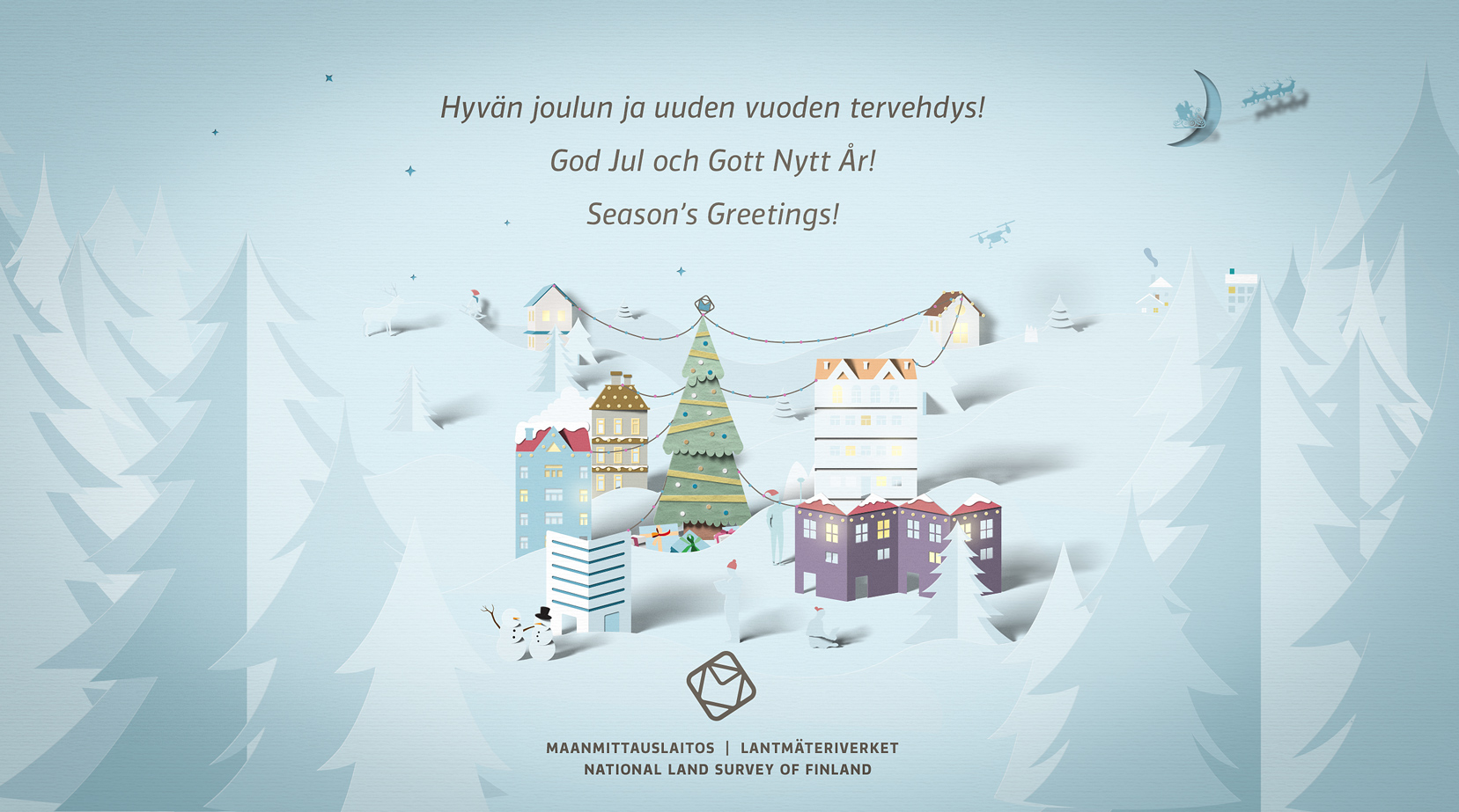 Hyvän joulun ja uuden vuoden tervehdys! God jul och gott nytt år! Season's Greetings!