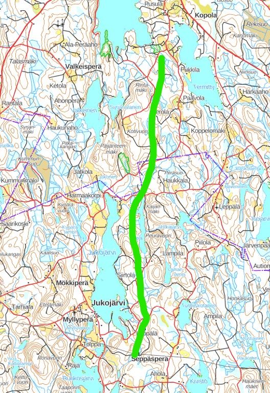 Voimansiirtojohto 110 kV Eteläportti-Sääksvuori-Kinkomaa | Maanmittauslaitos